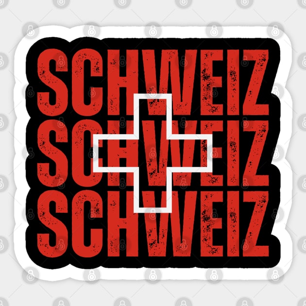 Switzerland flag, swiss flag Sticker by eka123
